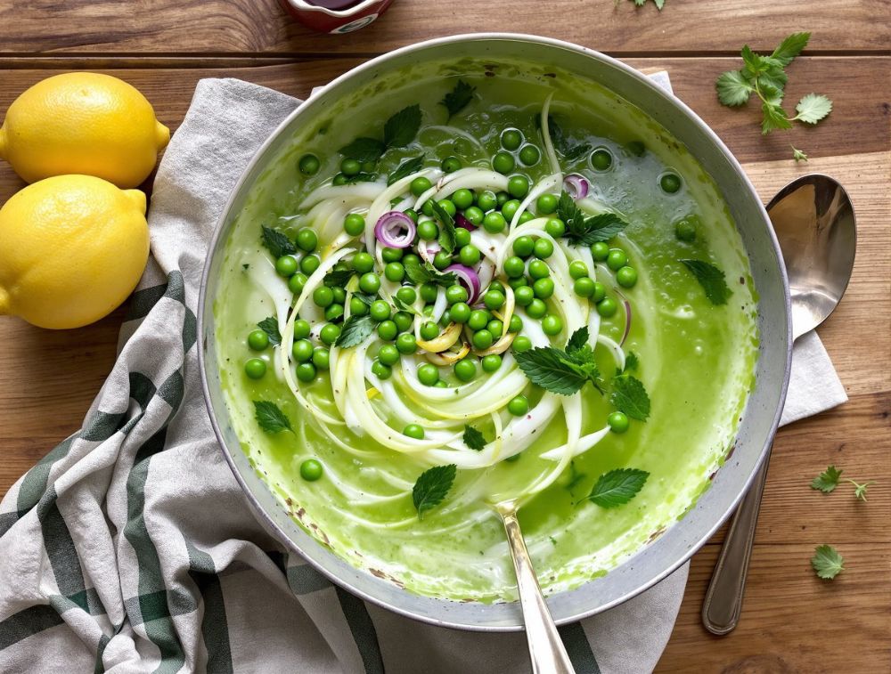 Erbsensuppe mit Minze